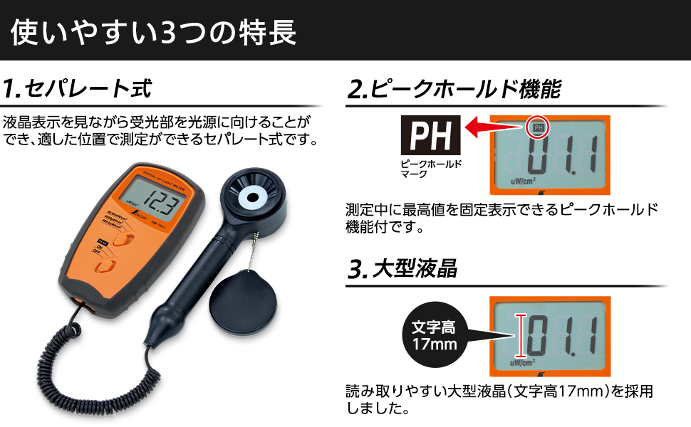 Amazon.co.jp: シンワ測定(Shinwa Sokutei) デジタル紫外線強度計