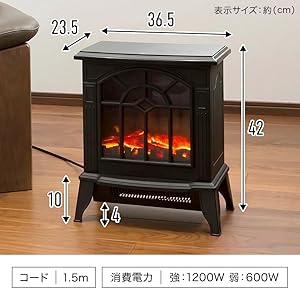 Amazon.co.jp : Sea the Stars 暖炉型ファンヒーター 2段階切替 電気