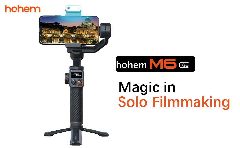 Amazon.co.jp: Hohem M6 Kit Smart Phone Gimbal Stabilizer, Built-in