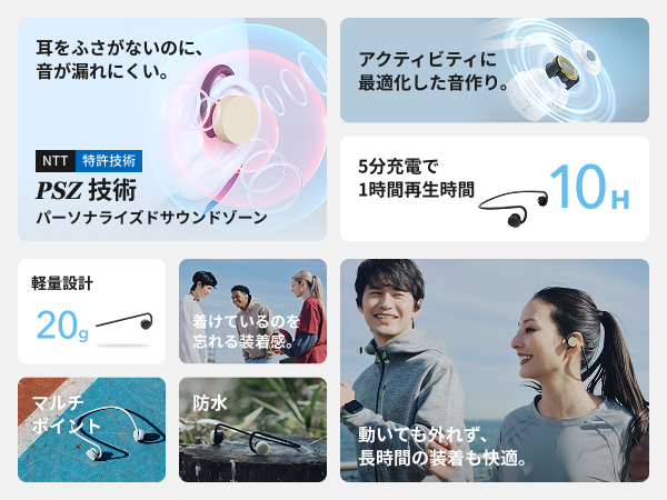 Amazon.co.jp: nwm(ヌーム) ワイヤレス イヤホン オープンイヤー 型