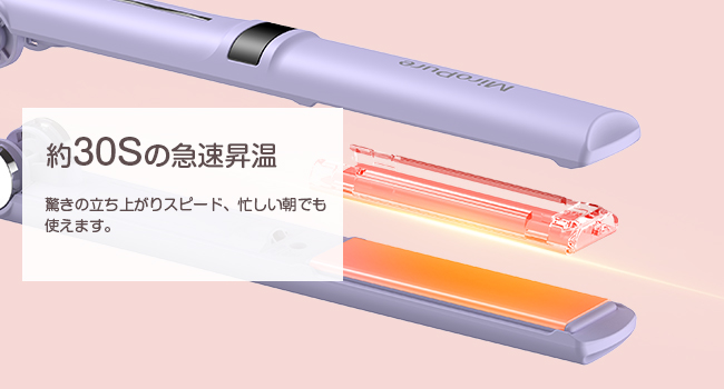 Amazon | Miropure ヘアアイロン ストレートアイロン 25mmプレート