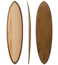 Amazon | nanazero WOOD SKIN サーフボード MID02 6'8 Brown ミッド