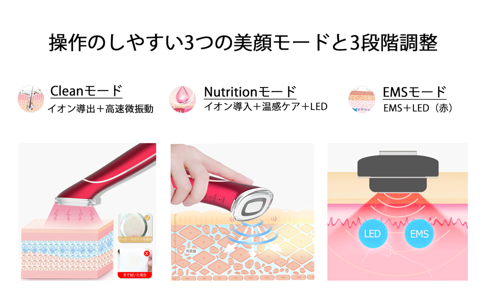 Amazon.co.jp: KLARRICO EMS 多機能 美顔器 導入 パラス ボーテ