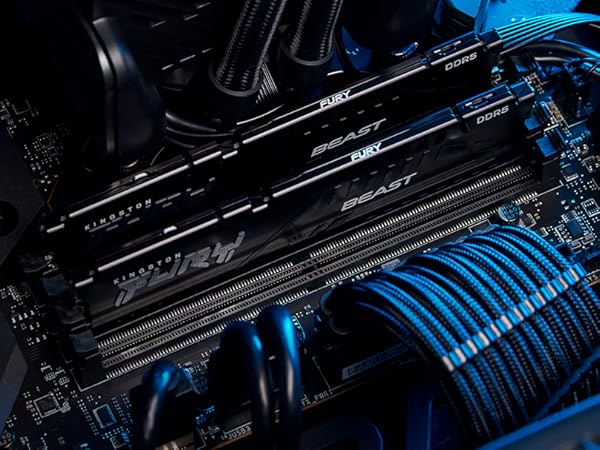 Kingston FURY Beast 16GB (2x8GB) 5200MT/s DDR5 CL40 Desktop Memory