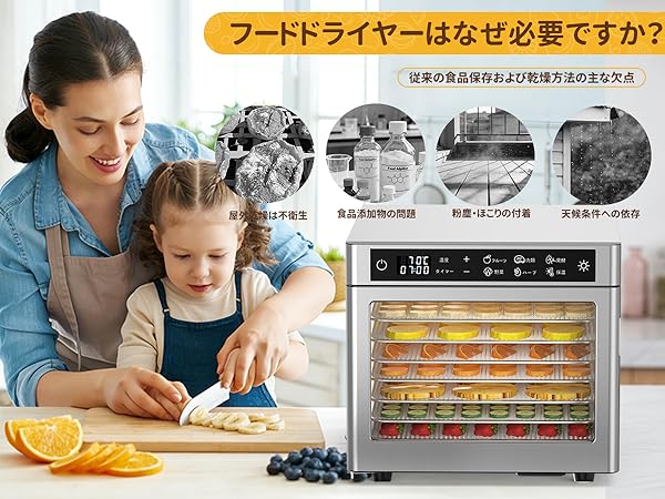 Amazon.co.jp: BreeRainz 食品乾燥機 8段 フードドライヤー 業務用