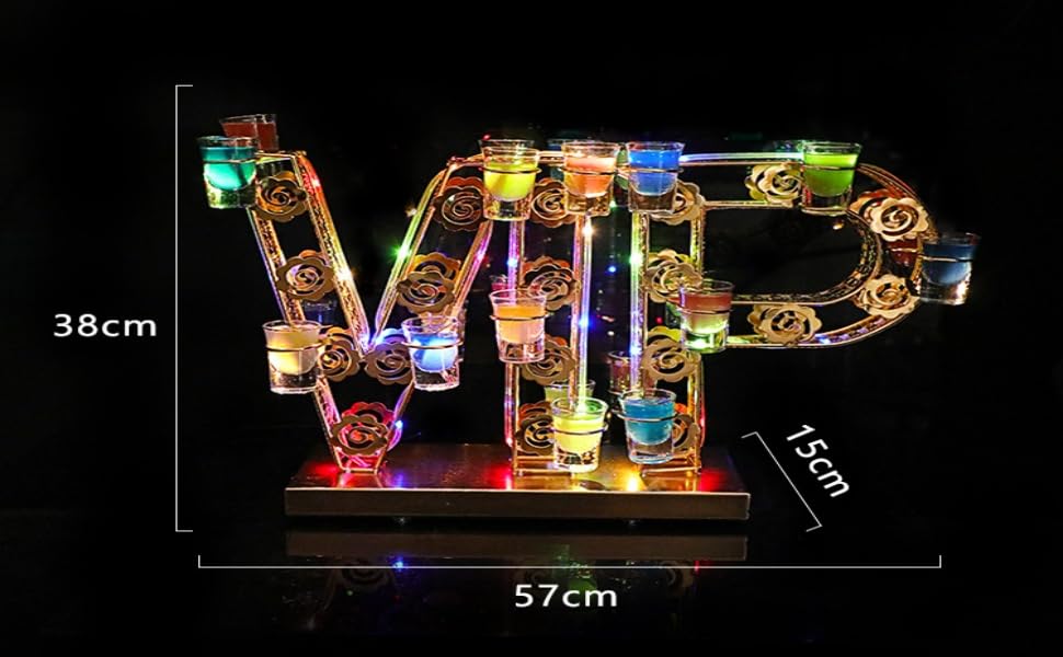 Amazon｜テキーラ観覧車 LED酒グラス棚 VIP酒カップホルダー 酒グラス