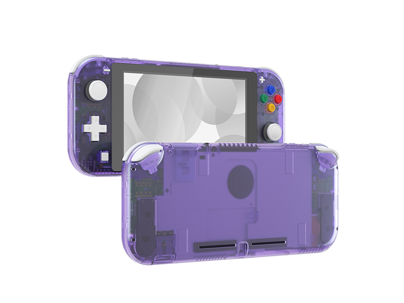 Amazon.com: eXtremeRate Clear Atomic Purple DIY Replacement Shell