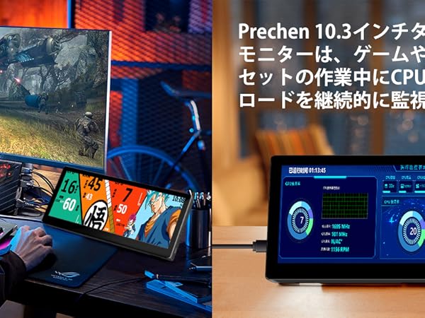 Amazon.co.jp: 10.3インチ小型タッチスクリーンモニター、400cd/m²