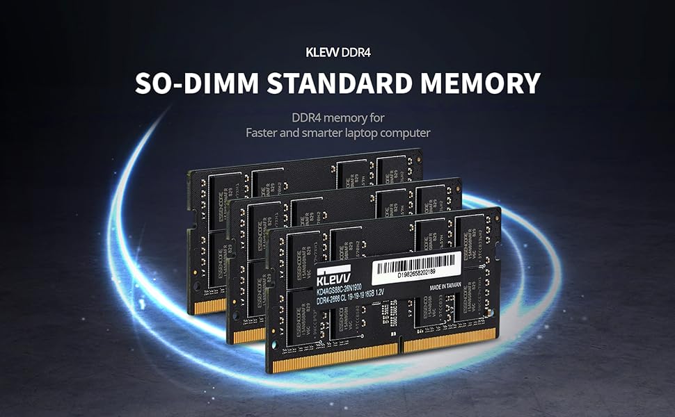 KLEVV DDR4 16GB (1x16GB) 3200MHz CL22 1.2V SODIMM Laptop Ram