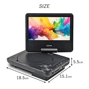 Amazon | [山善] ポータブルDVDプレーヤー CPRM対応 7インチ 4WAY電源
