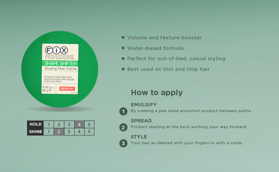 Amazon.com: Bench Fix Hair Styling Products (Green - Shape Shifter