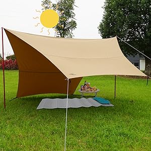 Amazon.co.jp: SoomloomタープAdranus4.2mx5.4m 焚き火可 ポリ