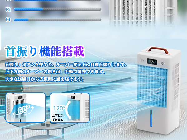 Amazon.co.jp: 冷風機 冷風扇 冷風扇風機【2025年夏新登場・強力冷風