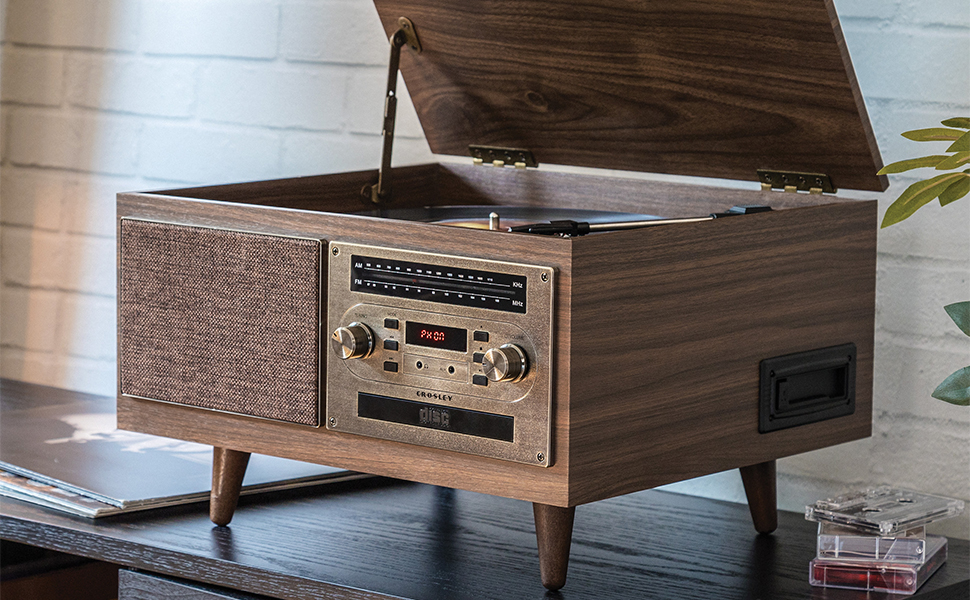 Amazon.com: Crosley CR7023A-WA Serenade 8-in-1 Vinyl Record Player