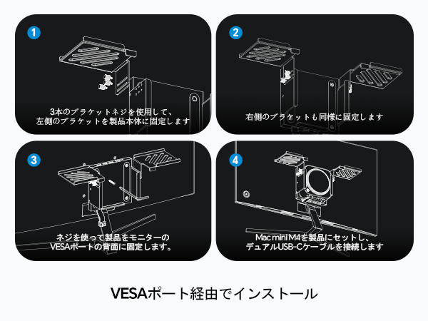 Amazon.co.jp: PULWTOP USB C ハブ ドッキングステーション Mac Mini