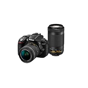 Amazon.co.jp: Nikon D5300 AF-P DSLR Camera Double Zoom Kit, Black