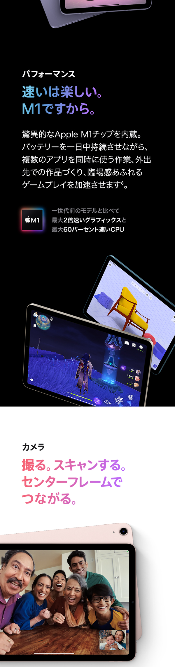 Amazon | 2022 Apple iPad Air (Wi-Fi, 64GB) - パープル (第5世代