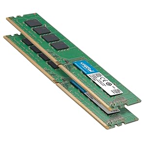 Crucial 32GB Kit (16GBx2), 288-pin DIMM, DDR4 PC4-19200, at Amazon.com