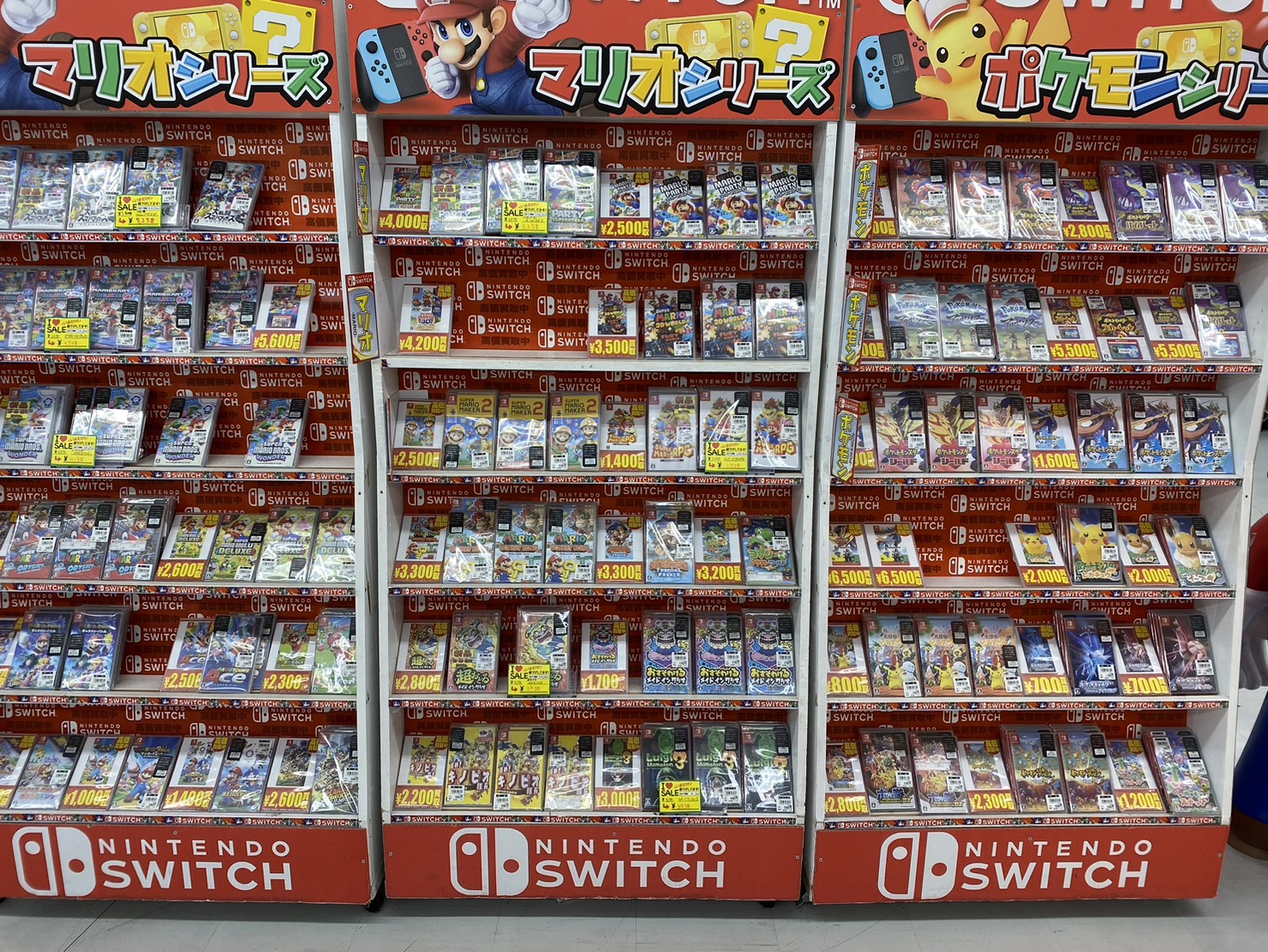 鹿児島店】ゲームコーナーでは中古Switch本体を大大大セール中です