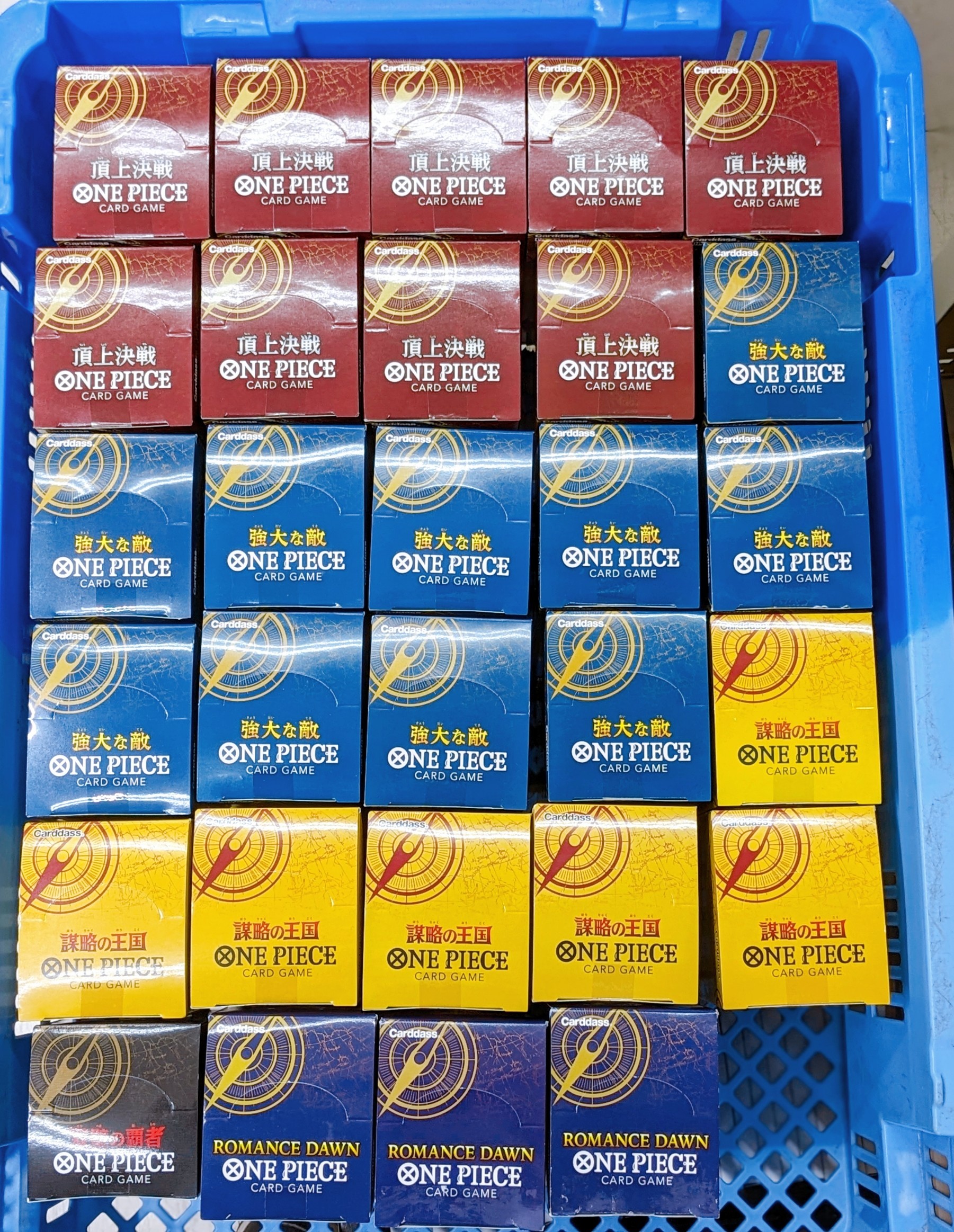 □『ワンピースカードテープ付き未開封BOXたくさん買取させて頂きまし