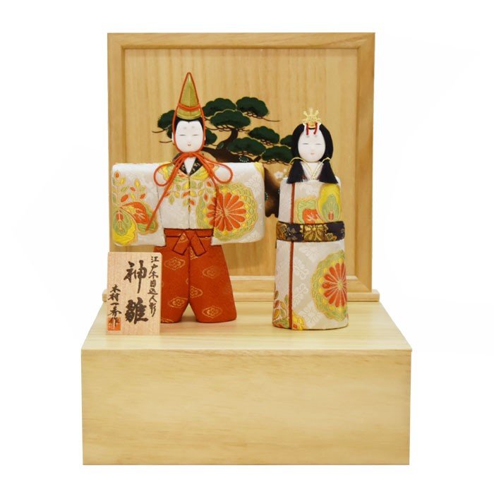 雛人形 コンパクト 収納飾り 木目込み ひな人形 立ち雛 立雛 一秀作