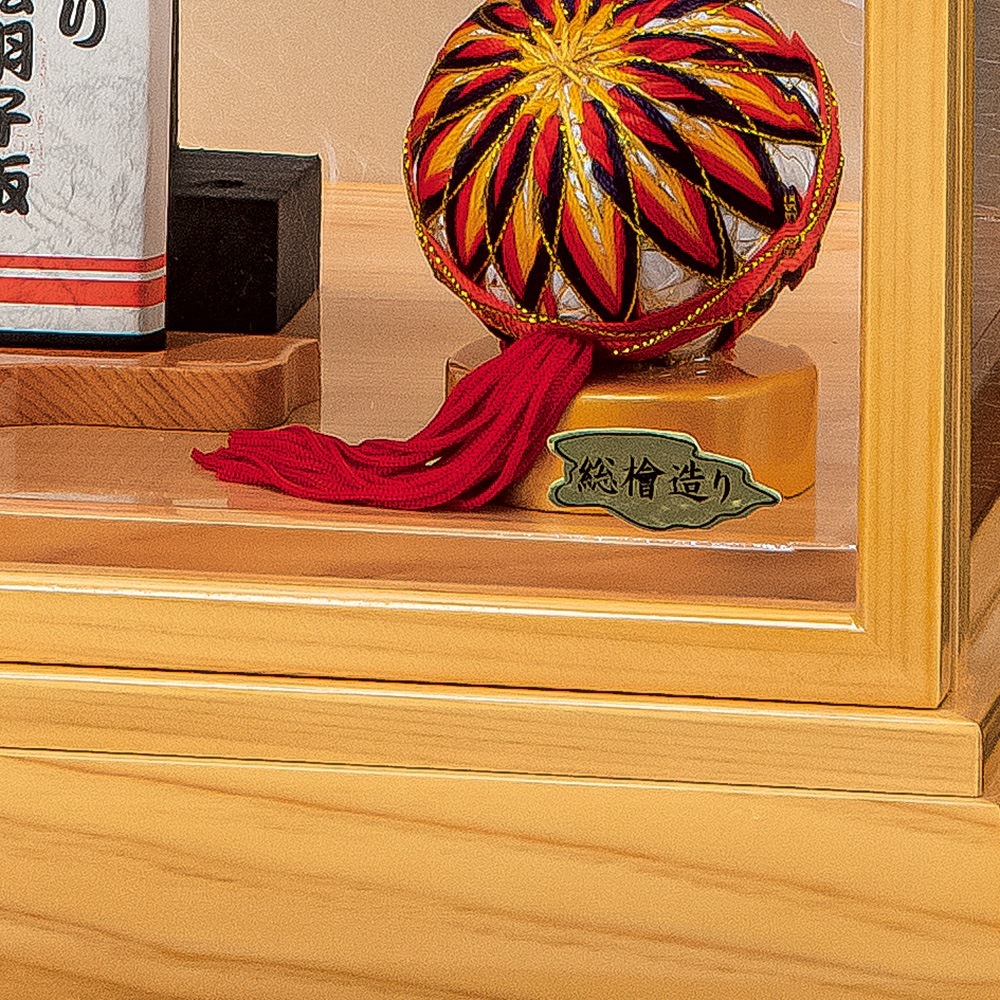 羽子板 お祝い 羽子板飾り 初正月飾り 15号 京小町 ケース飾り 木目