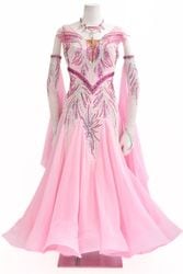 スタンダードドレス WS0736D ブラック L 社交ダンス モダンドレス