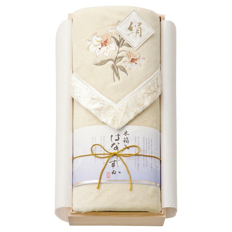 木箱入り はなしずか シルク毛布(毛羽部分) | ギフト,寝具 | tool Pad
