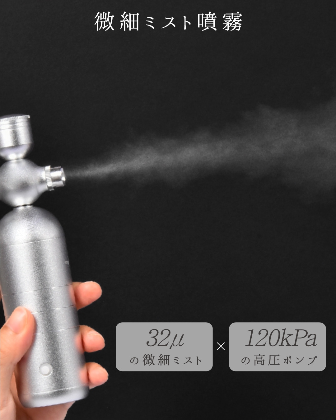 ミスト フェイスミスト 美顔器 微粒子ミスト ハンディミスト マイクロ
