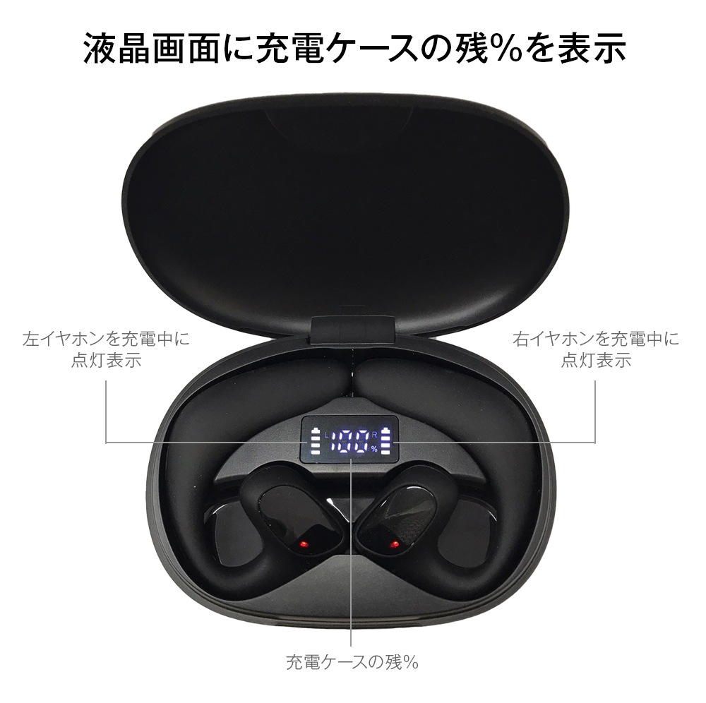 イヤホン bluetooth 空気伝導 耳をふさがない ワイヤレスイヤホン VTH