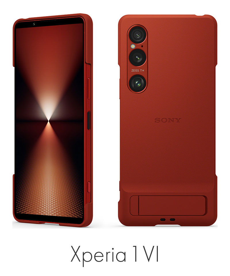 ソニー純正 Xperia 1 VI Style Cover with Stand Scarlet スカーレット