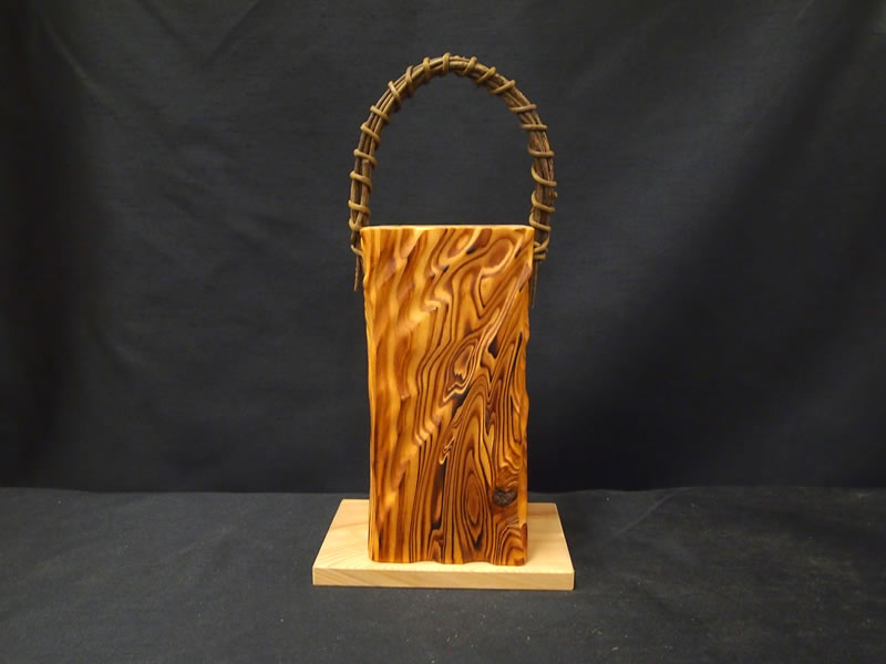 屋久杉花瓶（台付き）596 | 屋久杉小物・文具,その他小物 | 屋久杉堂