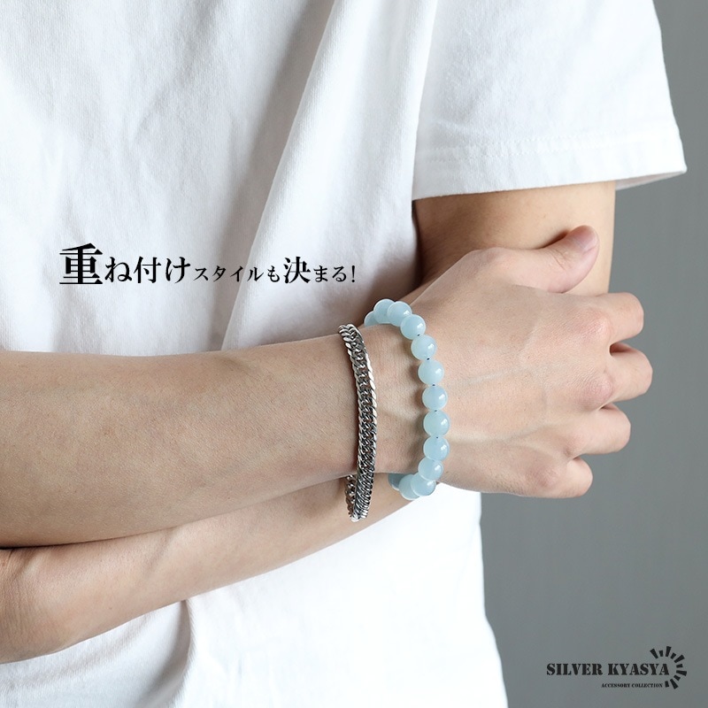 天然アクアマリンブレスレット 11mm [b862-11mm] | ブレスレット