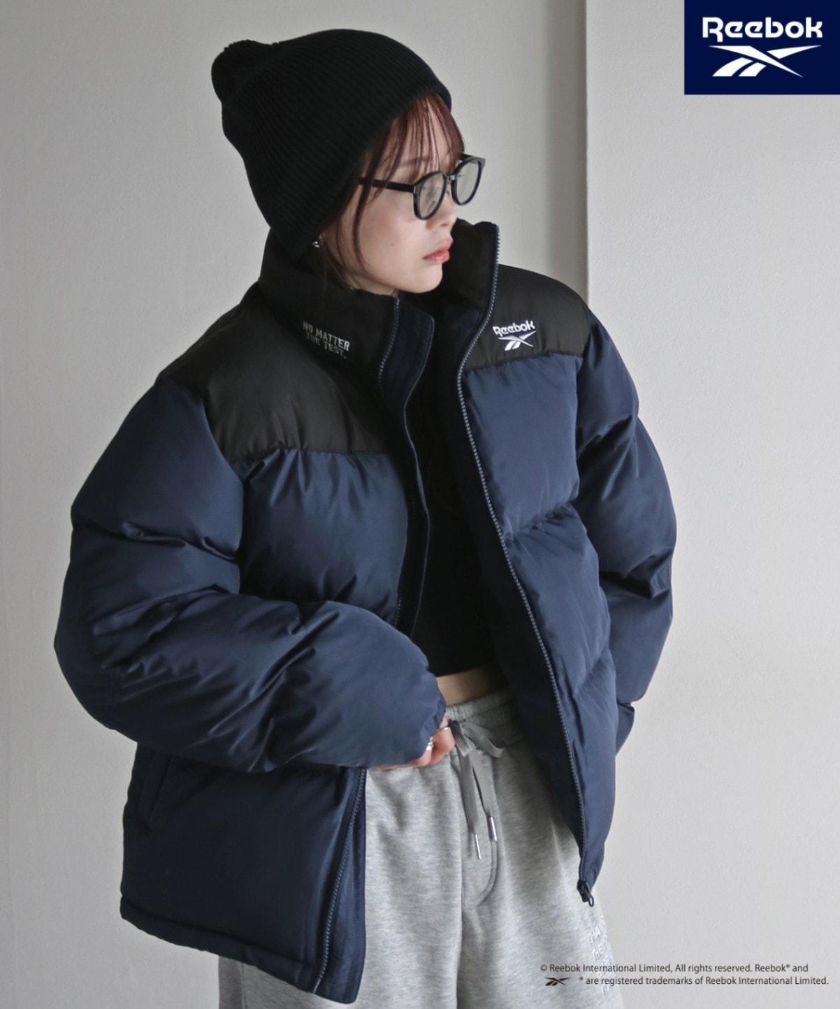 50%OFF】【Reebok/リーボック】 別注 スモールベクター刺繍裾ドロスト