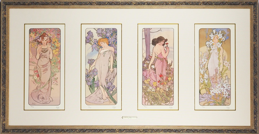 アルフォンス・ミュシャ 限定復刻版画「四つの花」 | | アトリエ・ブランカ