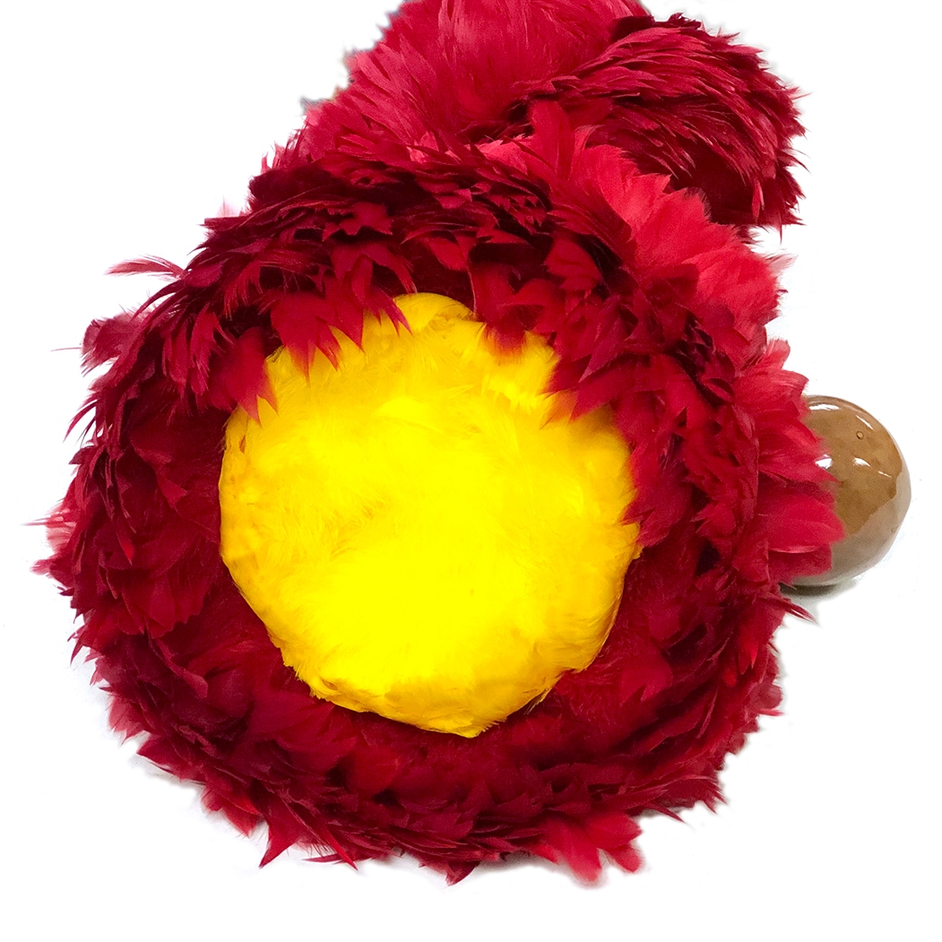 ウリウリ赤黄 2本セット Mサイズ（一体型）直径24~27cm 羽根の厚み10cm