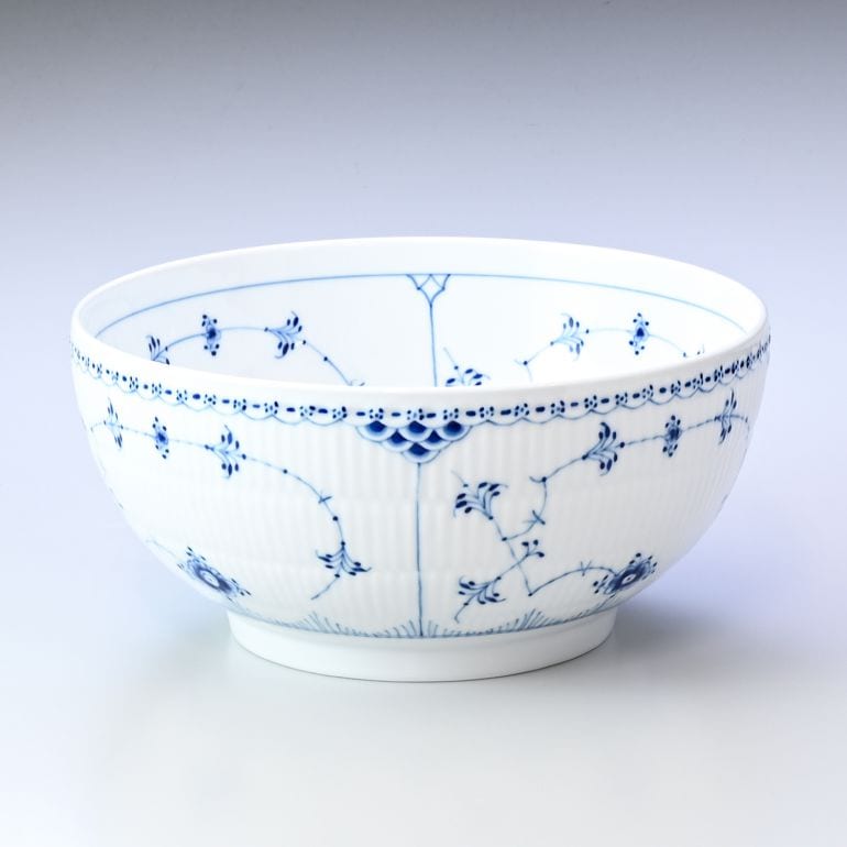 ロイヤルコペンハーゲン ブルーフルーテッド ハーフレース ボウル L