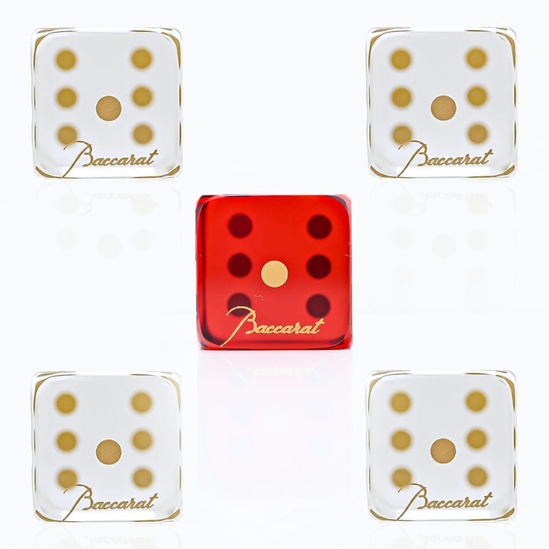 バカラ Baccarat ダイス サイコロ 5個セット Jeux クリスタル クリア
