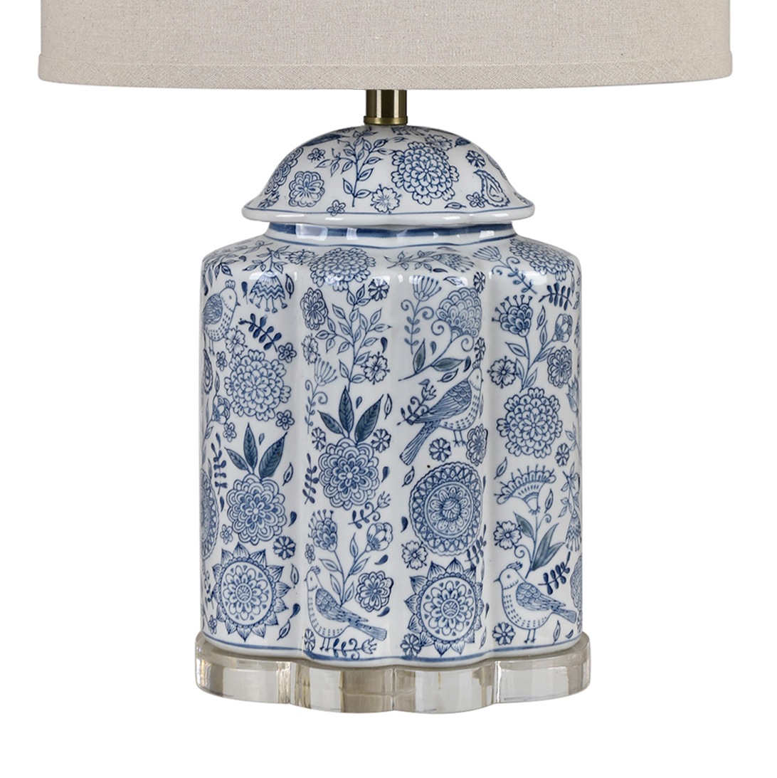 シノワズリ調 磁器テーブルランプ 高さ58cm | ライト,テーブルランプ