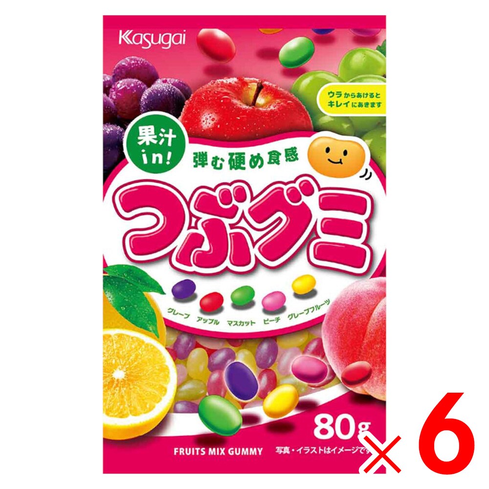 春日井製菓 つぶグミ 80g×6個 セット販売 | 食品・飲料,菓子,グミ