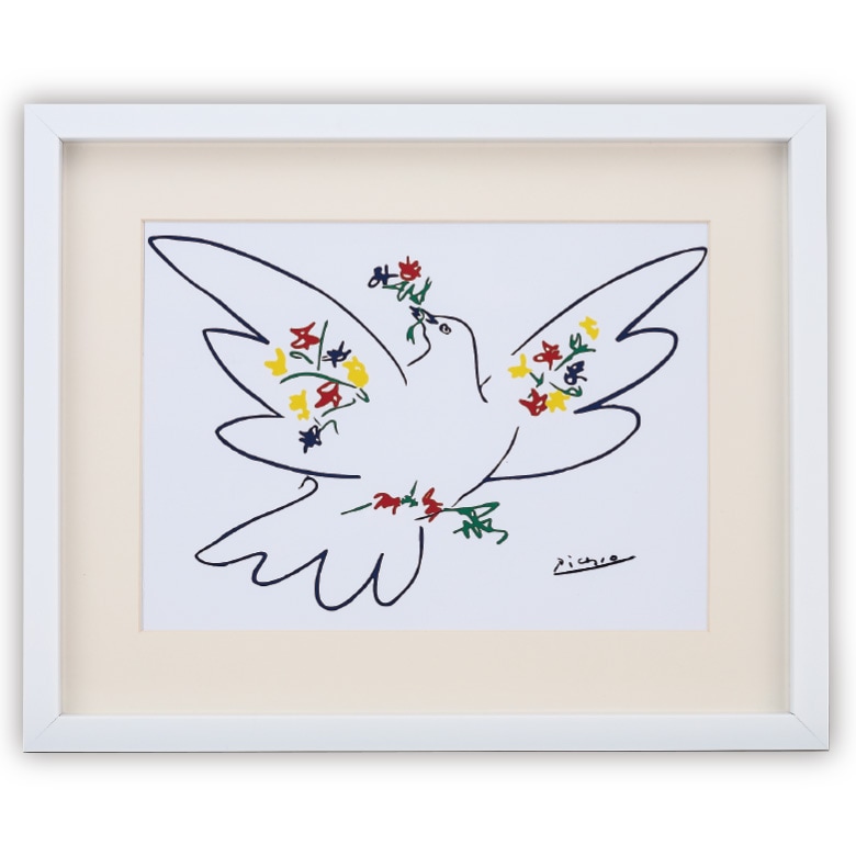 平和の鳩』 パブロ・ピカソ 立体複製名画 額装付 【ポイント5％還元中