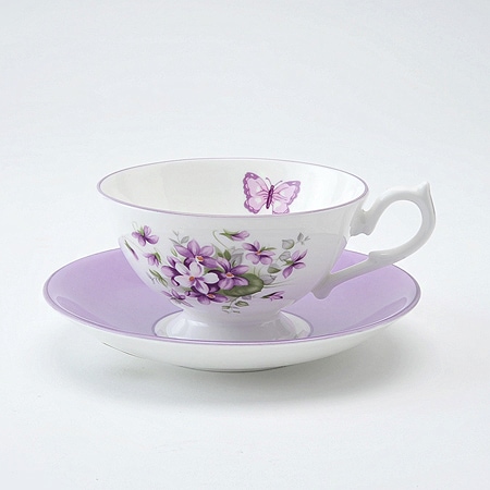 イングリッシュバイオレット ティーカップ＆ソーサー アセンズ