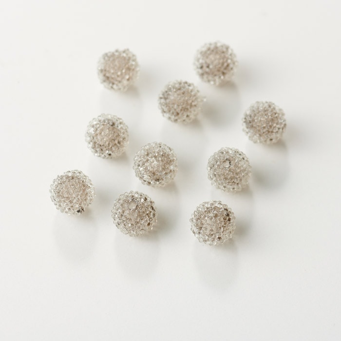 シュガービーズ ブラックダイヤモンド 6.5mm 10粒【アクリルビーズ