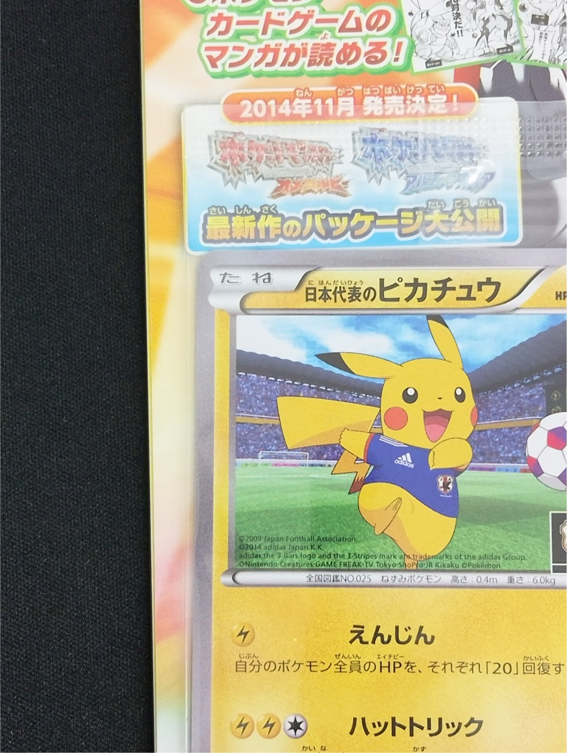 店頭同時出品】【状態B】日本代表のピカチュウ《未開封/冊子付き》[P