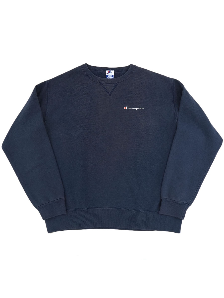 90's チャンピオン 前V スウェット ネイビー 表記(XL) USA製 | SOLD