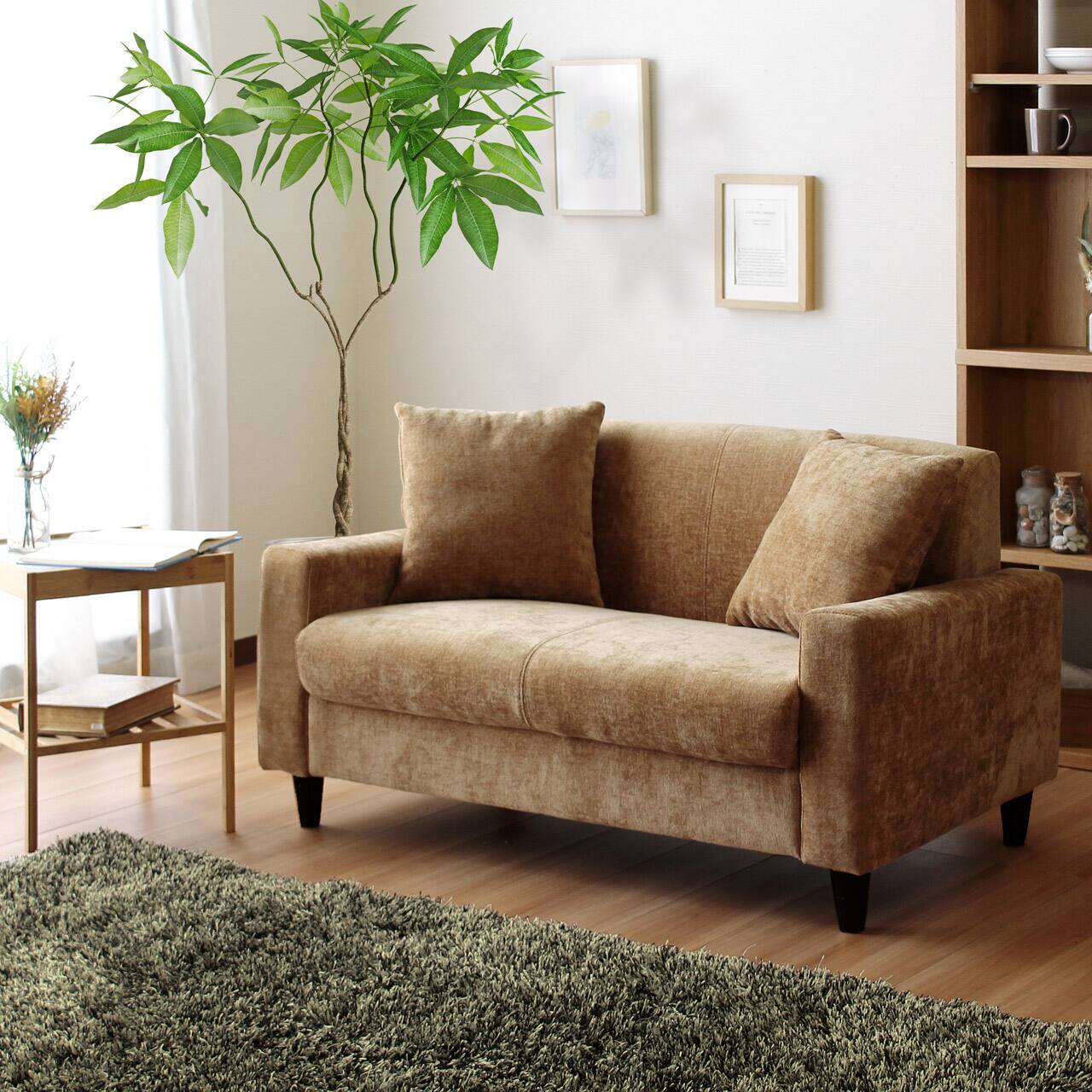 2人掛け】ソファー 2P コンパクト/デイジーファブリック【DAISY-fabric