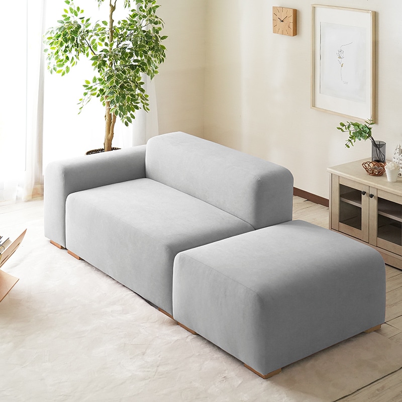 オットマンのみ】組合せ自由のオットマンスツール ファブリックソファ