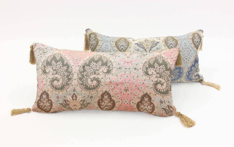 Alva シェニール織 ピロークッション 約30×60cm｜インテリアレース