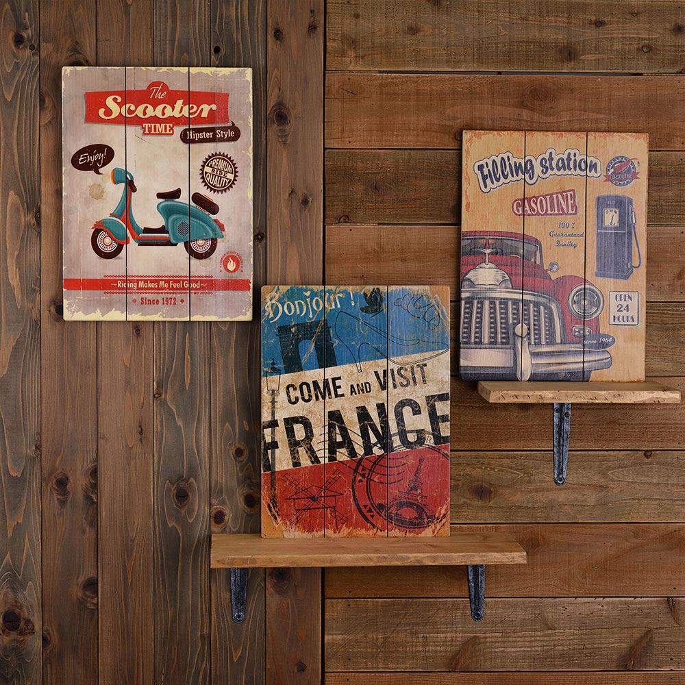 クラシック木製看板・サイン フランス（縦）｜ビリヤード 通販 キュー