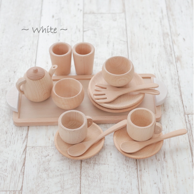 OUTLETカラーが選べる！ミニ食器セット 《専用BOX*包装不可》 （木の